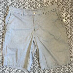 Men's Lululemon Commission Short Qwick Oxford 11" in White/Lt Grey, Size 36
